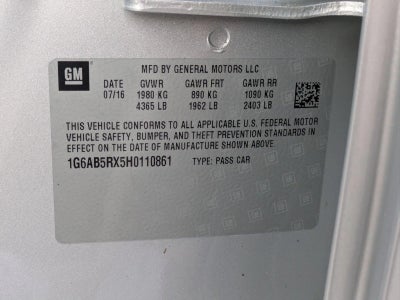 2017 Cadillac ATS Sedan 2.0L I4 RWD Luxury