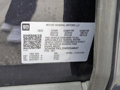 2022 Chevrolet Tahoe 4WD High Country