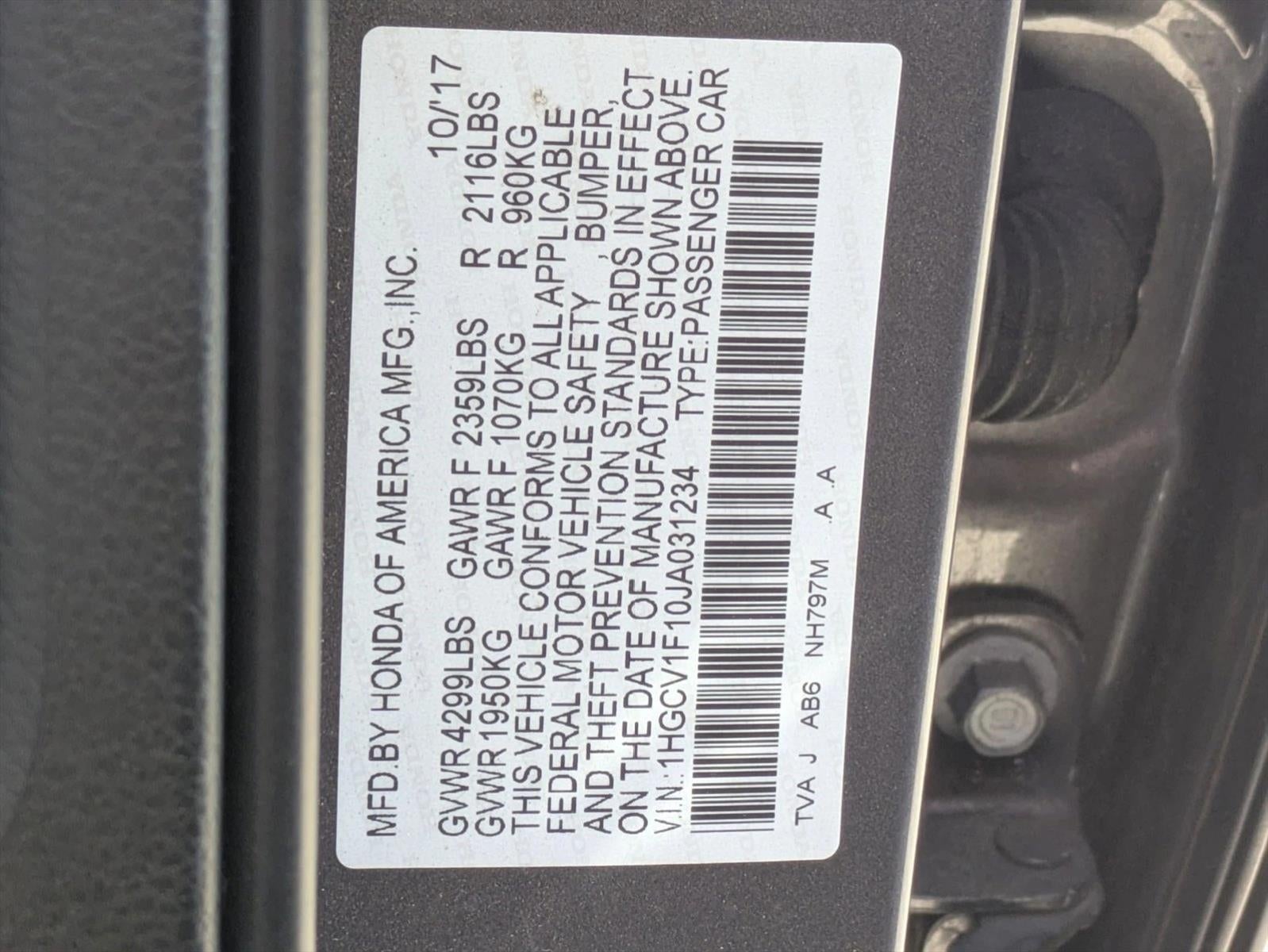 2018 Honda Accord Sedan LX CVT