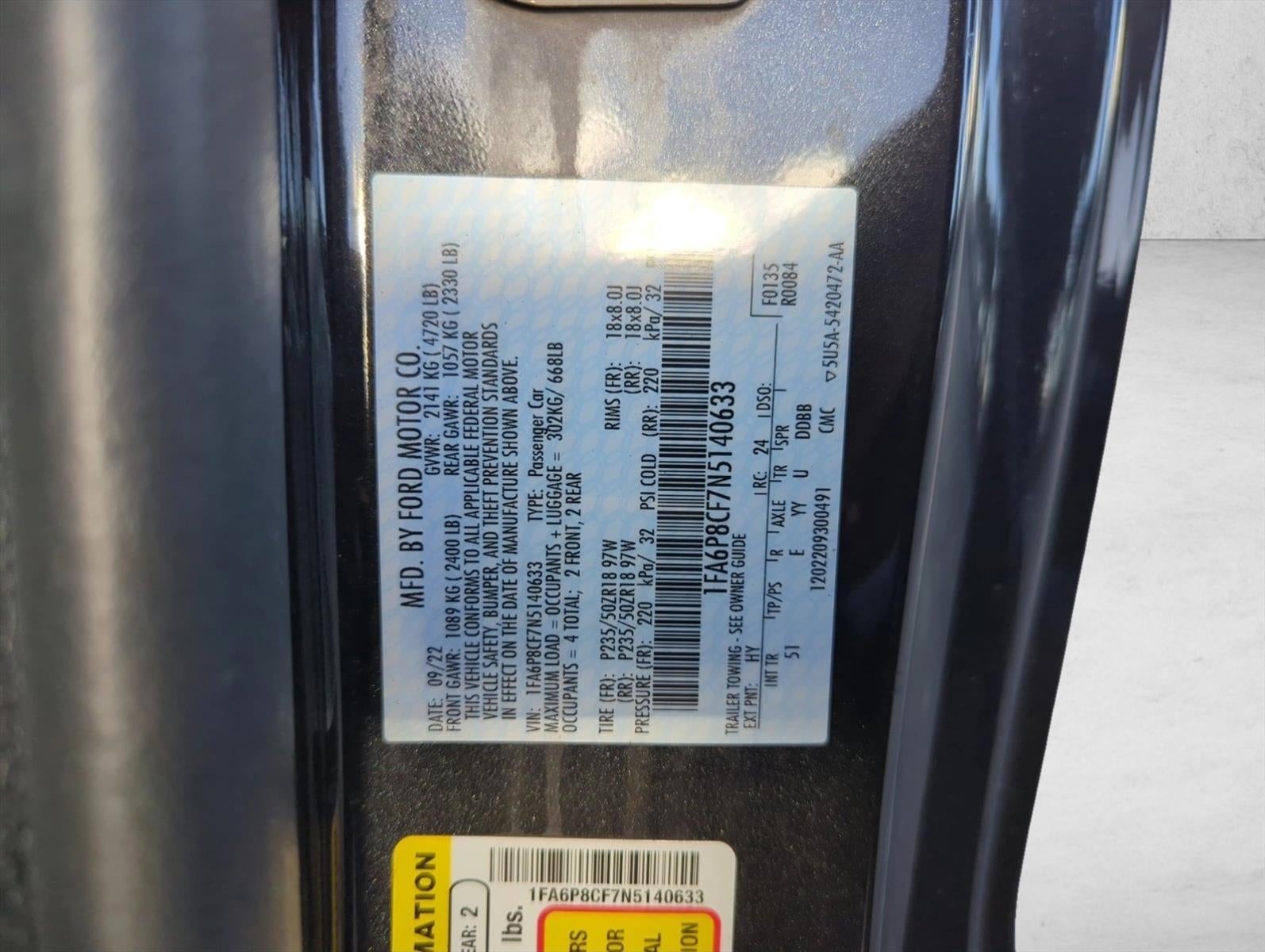 2022 Ford Mustang GT Premium Fastback