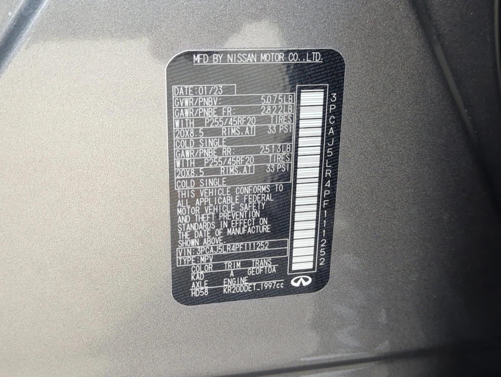 2023 INFINITI QX55 SENSORY AWD