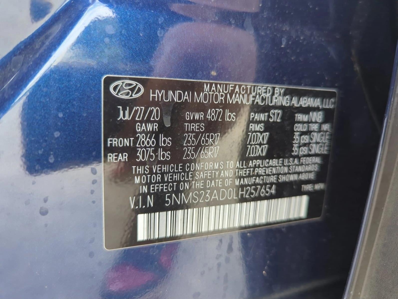 2020 Hyundai SANTA FE SE 2.4L Auto FWD
