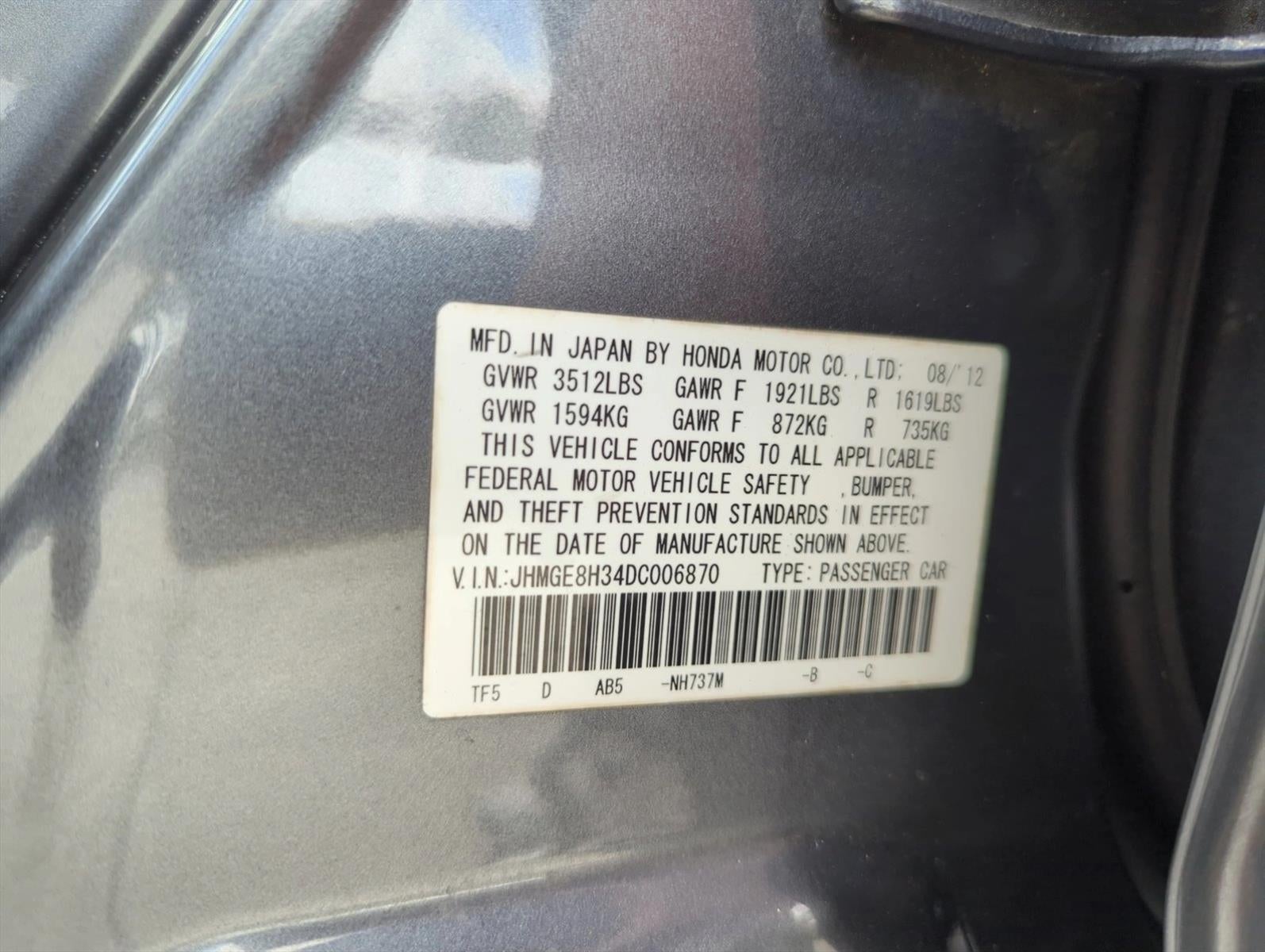 2013 Honda Fit Automatic