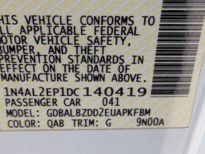 2013 Nissan Altima 2dr Cpe I4 2.5 S