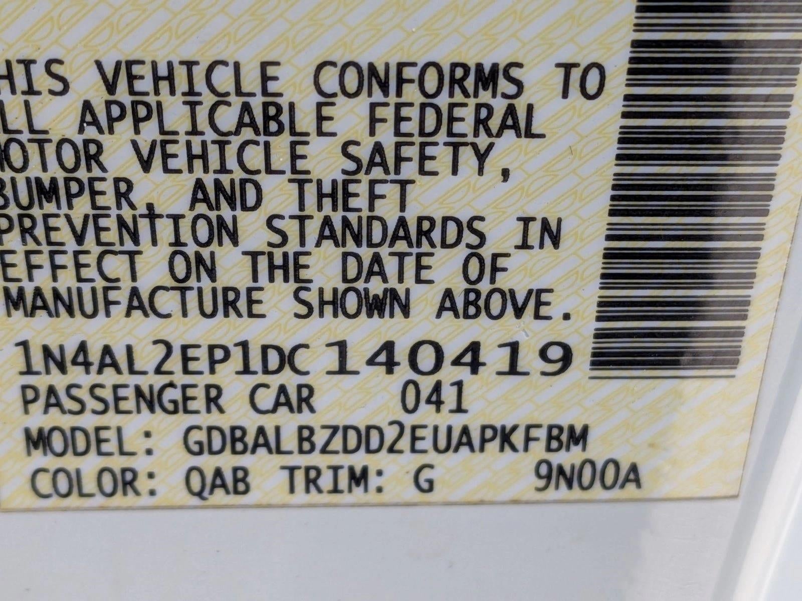 2013 Nissan Altima 2dr Cpe I4 2.5 S