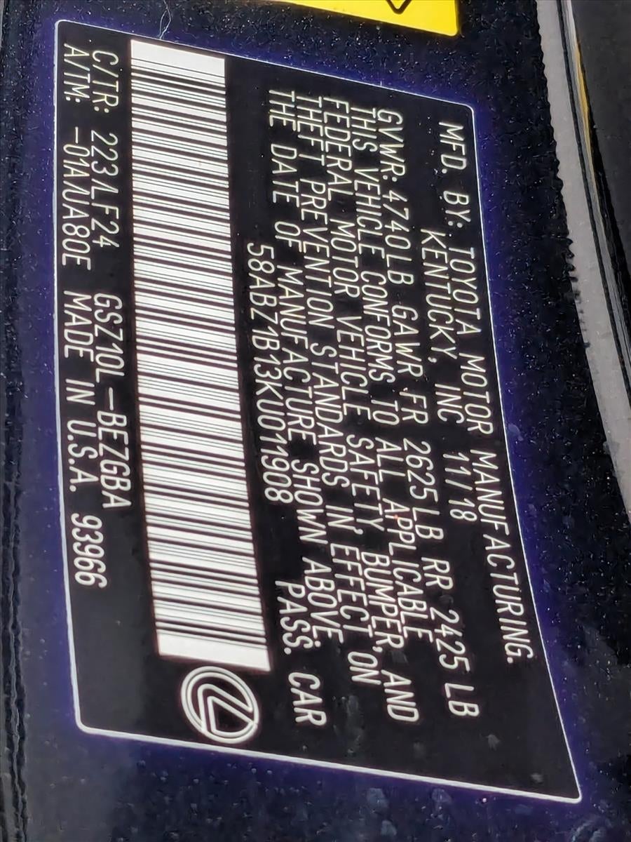 2019 Lexus ES 350 F Sport FWD