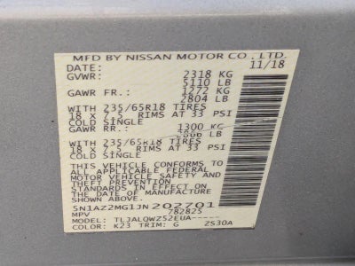 2018 Nissan Murano FWD SV