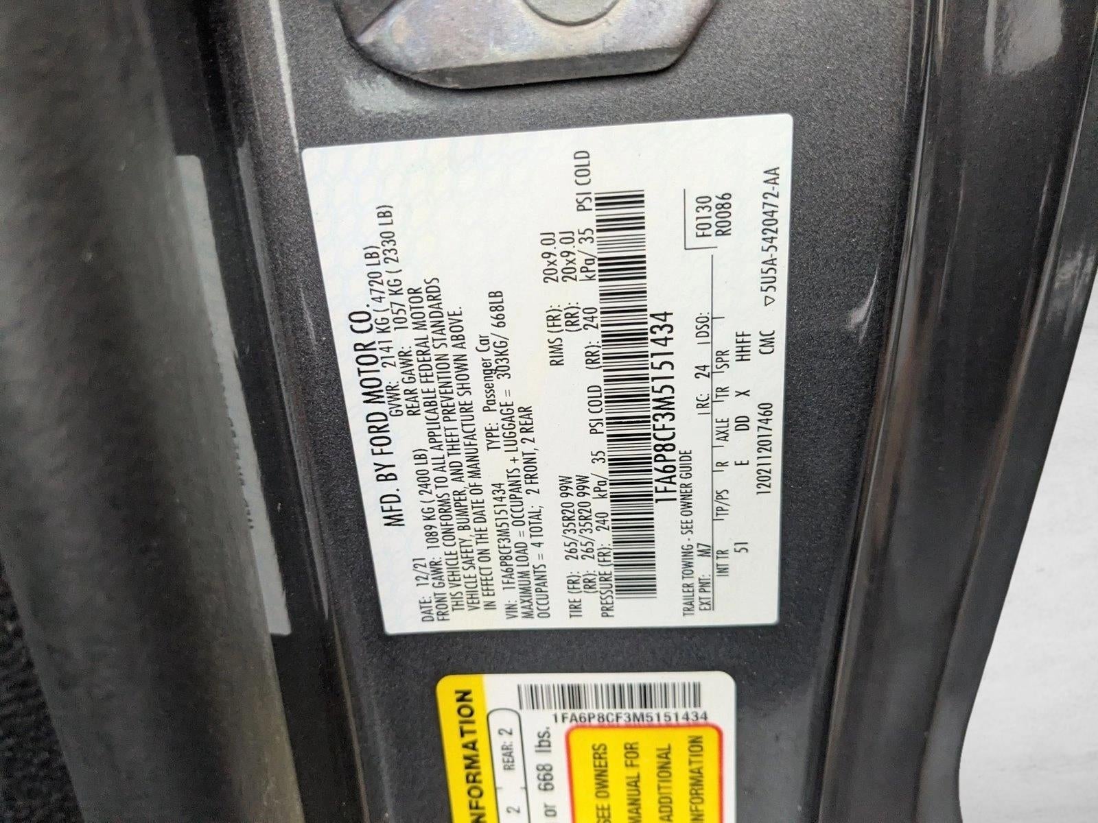 2021 Ford Mustang GT Premium Fastback