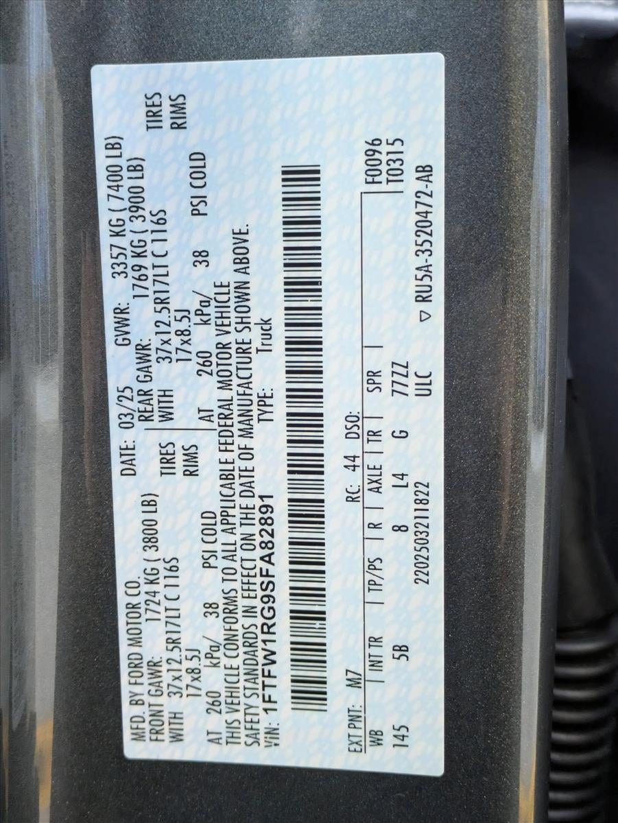 2025 Ford F-150 Raptor 4WD SuperCrew 5.5' Box