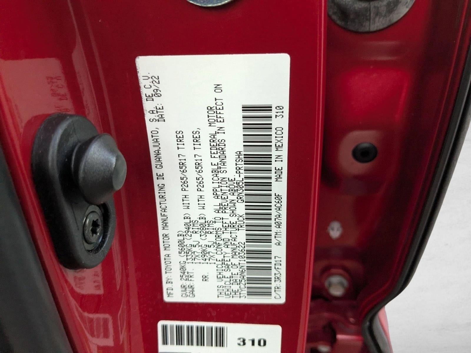 2022 Toyota Tacoma 4WD 4WD TRD Sport Double Cab 5' Bed V6 AT (Natl)