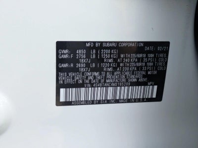 2021 Subaru Outback Limited CVT