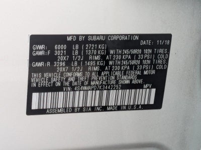 2019 Subaru Ascent 2.4T Limited 7-Passenger