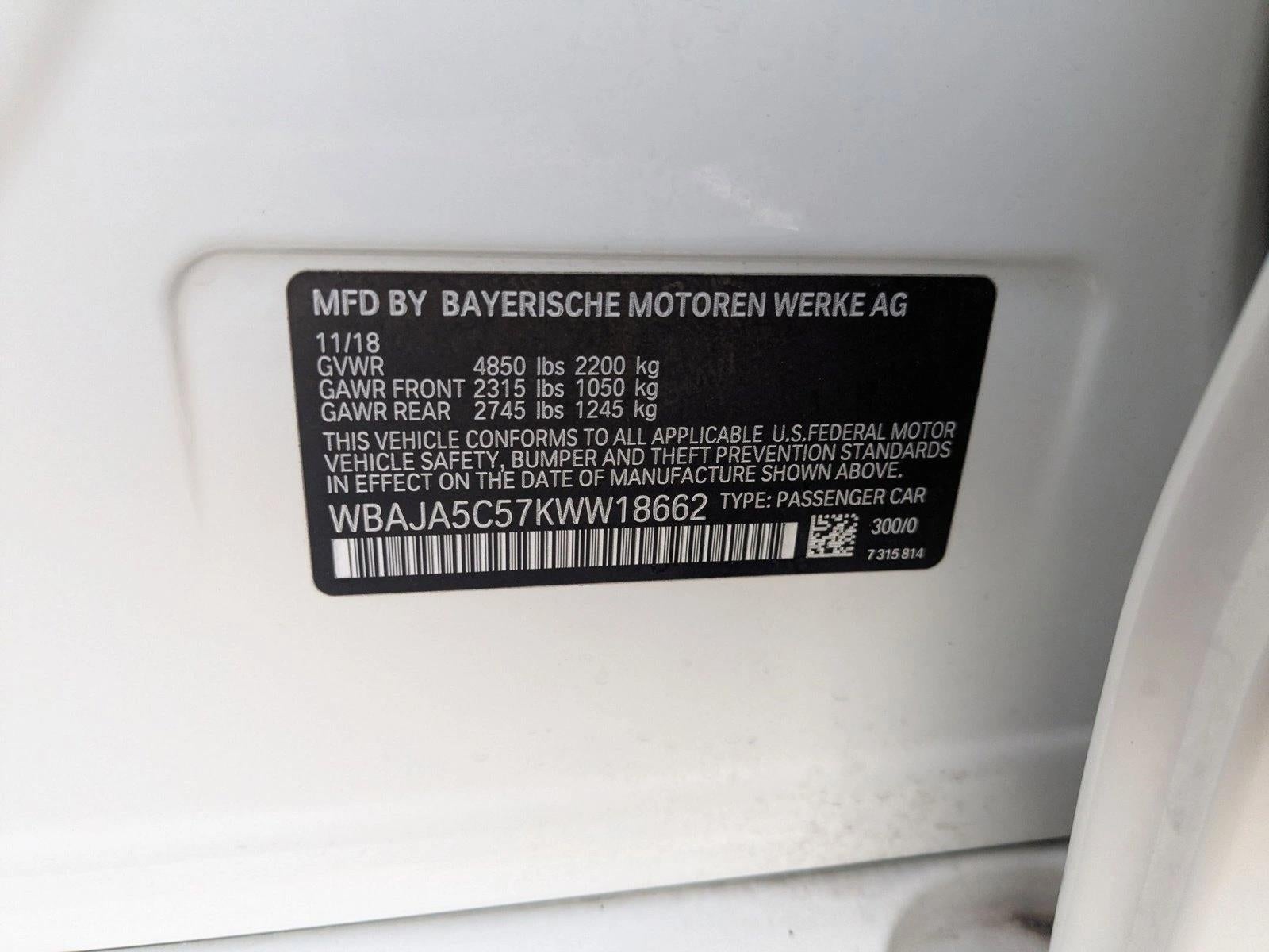 2019 BMW 530i Sedan