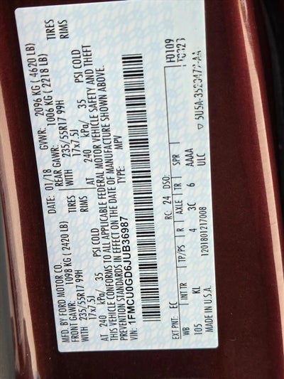 2018 Ford Escape SE FWD