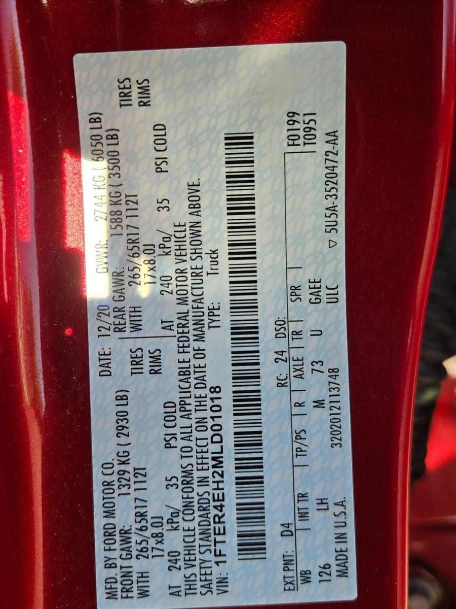 2021 Ford Ranger XLT 2WD SuperCrew 5' Box