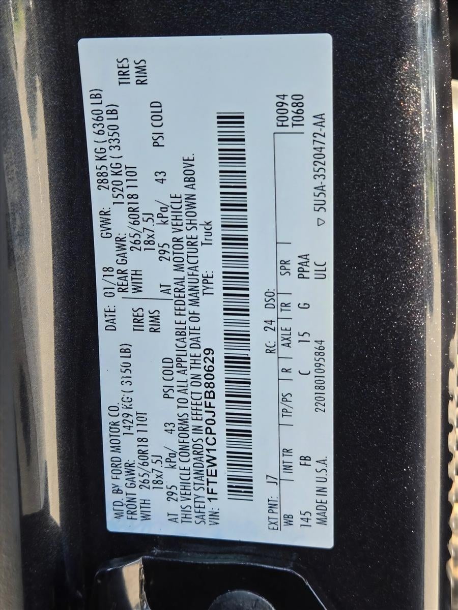 2018 Ford F-150 XLT 2WD SuperCrew 5.5' Box