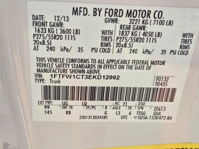 2014 Ford F-150 2WD SuperCrew 5-1/2 Ft Box King Ranch