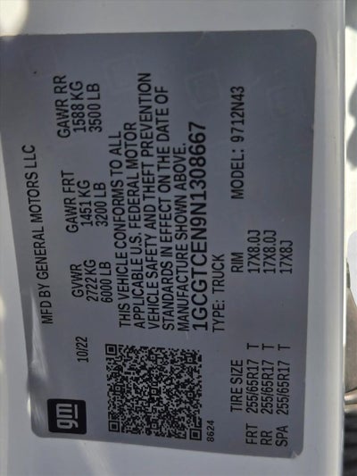 2022 Chevrolet Colorado Crew Cab Short Box 4-Wheel Drive LT