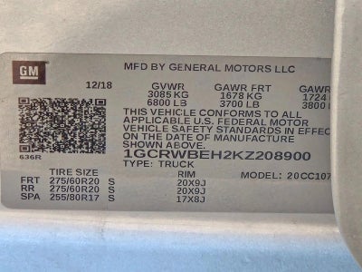 2019 Chevrolet Silverado 1500 Double Cab Standard Box 2-Wheel Drive Custom