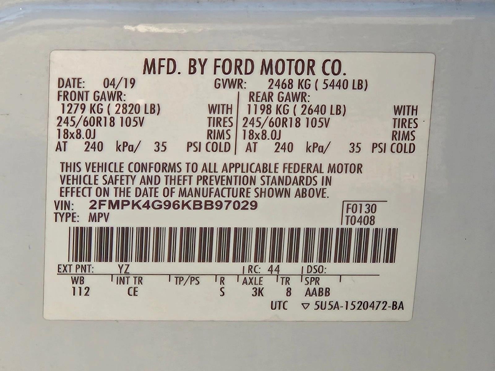 2019 Ford Edge SE AWD