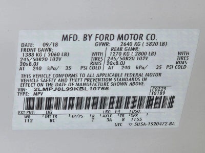 2019 Lincoln Nautilus Reserve AWD