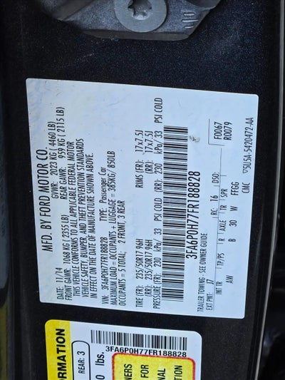 2015 Ford Fusion 4dr Sdn SE FWD
