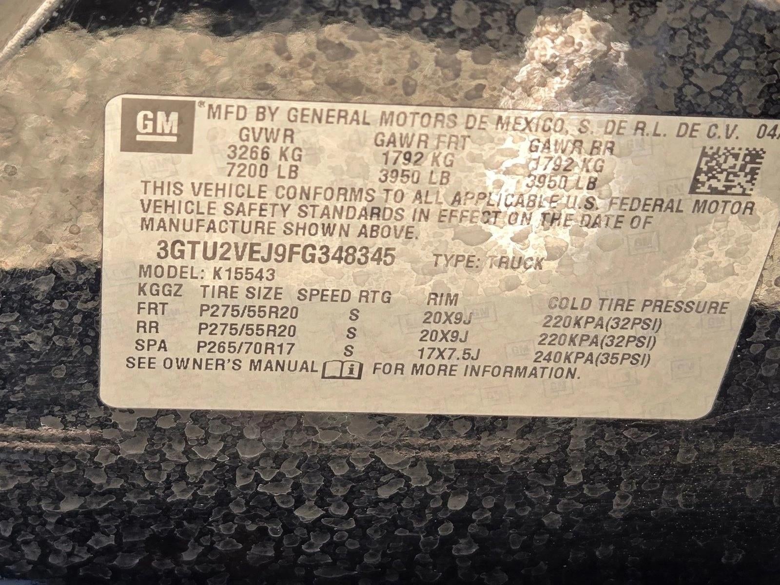 2015 GMC Sierra 1500 Crew Cab Short Box 4-Wheel Drive SLT