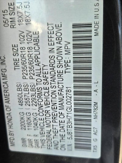 2016 Acura RDX FWD with Advance Package