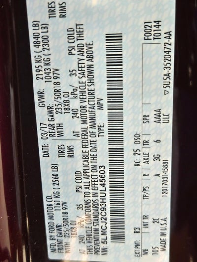 2017 Lincoln MKC Select FWD