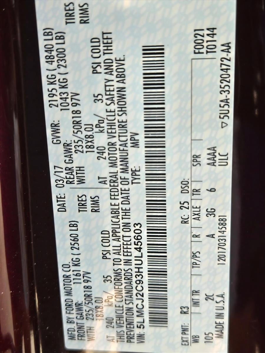 2017 Lincoln MKC Select FWD