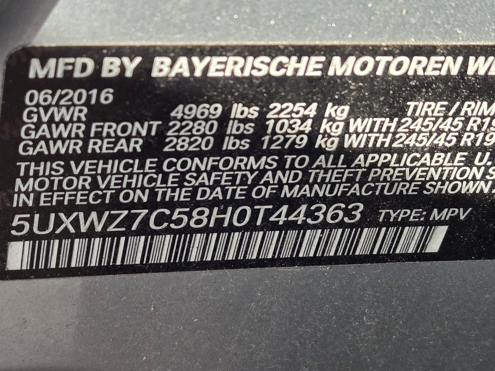 2017 BMW X3 sDrive28i Sports Activity Vehicle