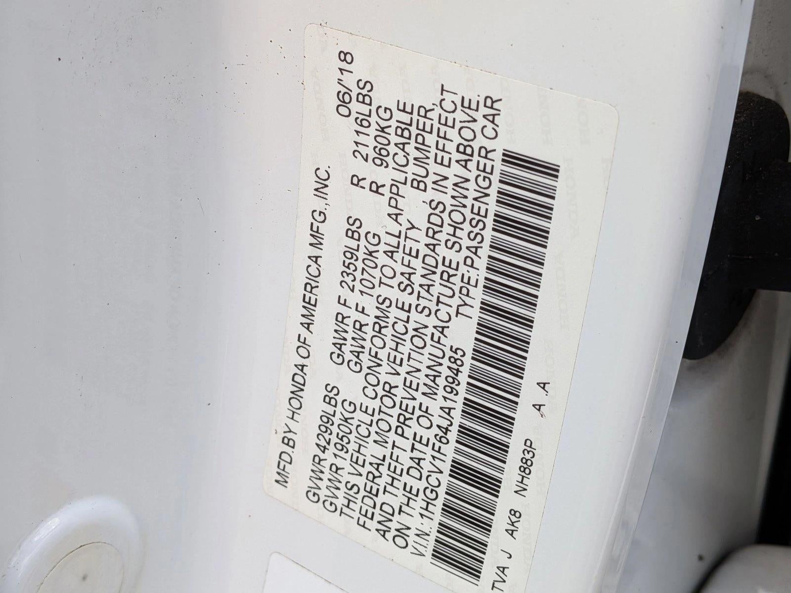 2018 Honda Accord Sedan EX-L Navi CVT