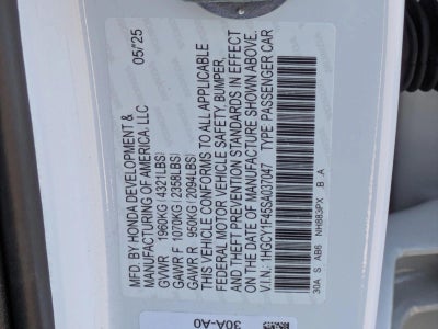 2025 Honda Accord Sedan SE CVT