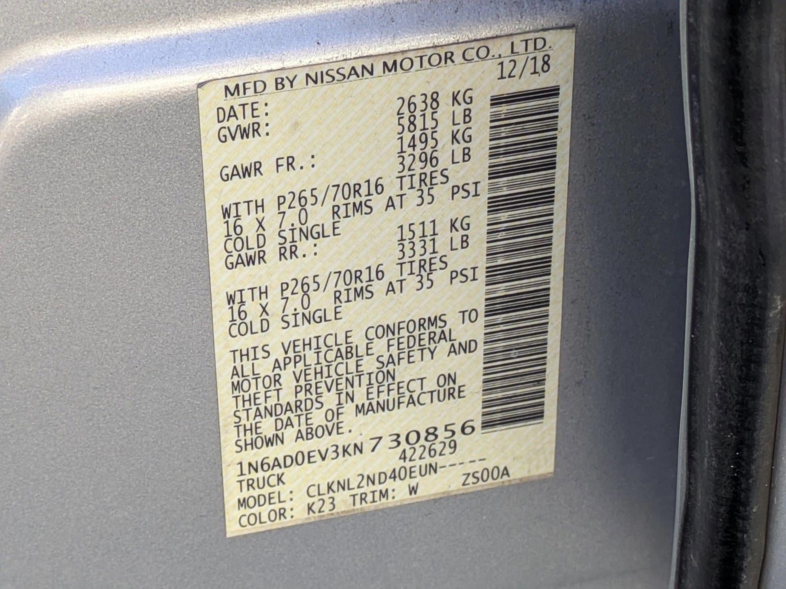 2019 Nissan Frontier Crew Cab 4x4 SV Auto *Ltd Avail*