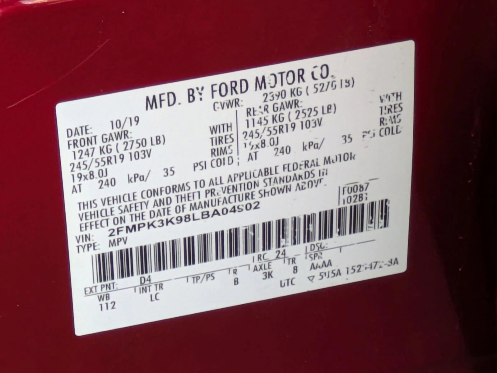 2020 Ford Edge Titanium FWD