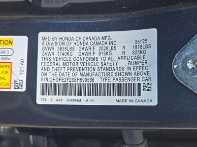 2025 Honda Civic Sedan LX CVT