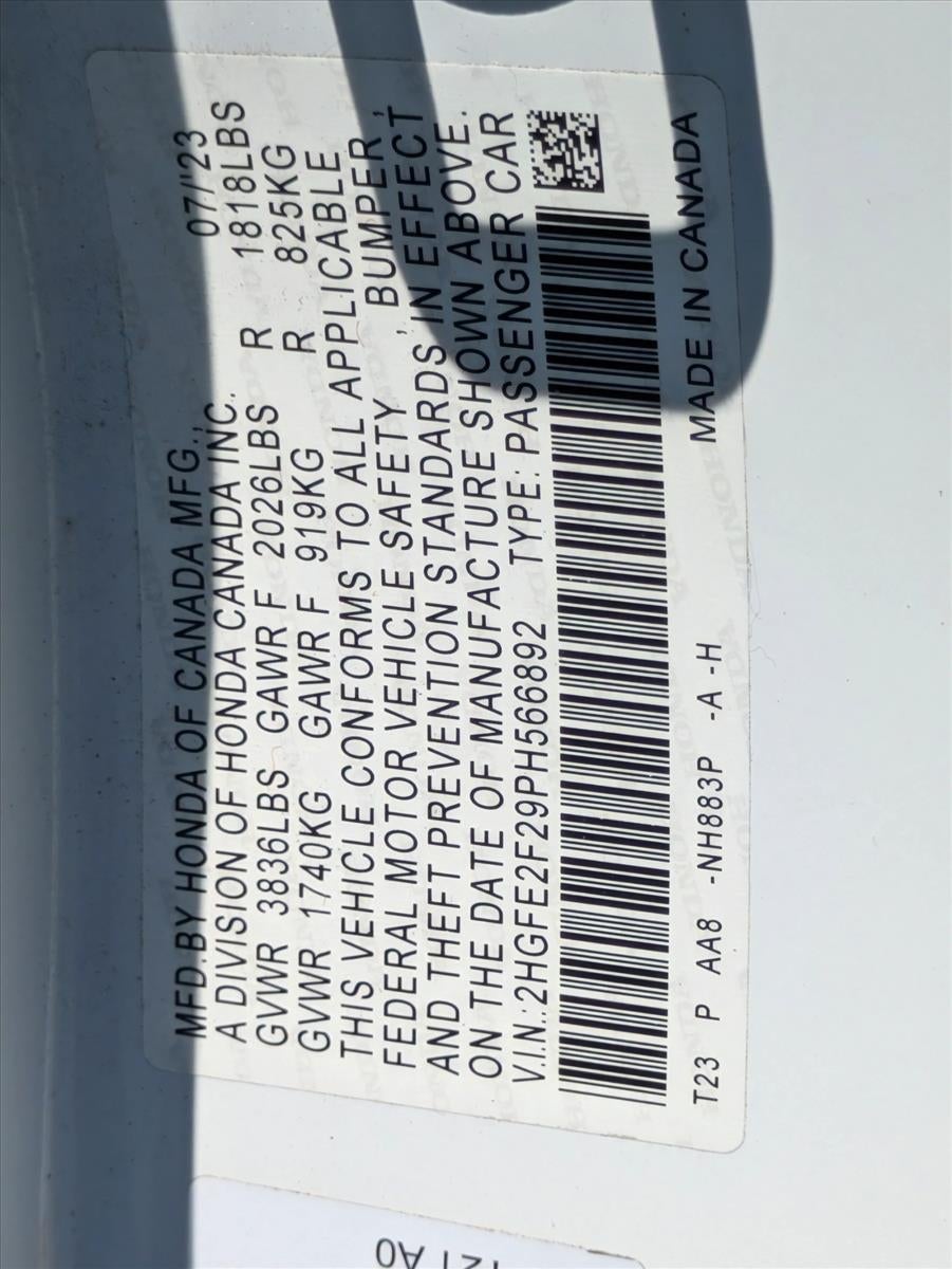 2023 Honda Civic Sedan LX CVT
