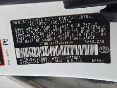 2014 Toyota Camry 4dr Sdn I4 Auto LE (Natl) *Ltd Avail*