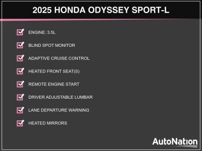 2025 Honda Odyssey Sport-L Auto