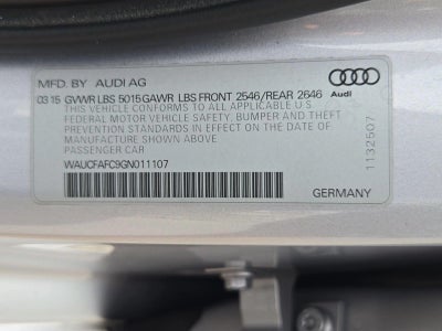 2016 Audi A6 4dr Sdn FrontTrak 2.0T Premium