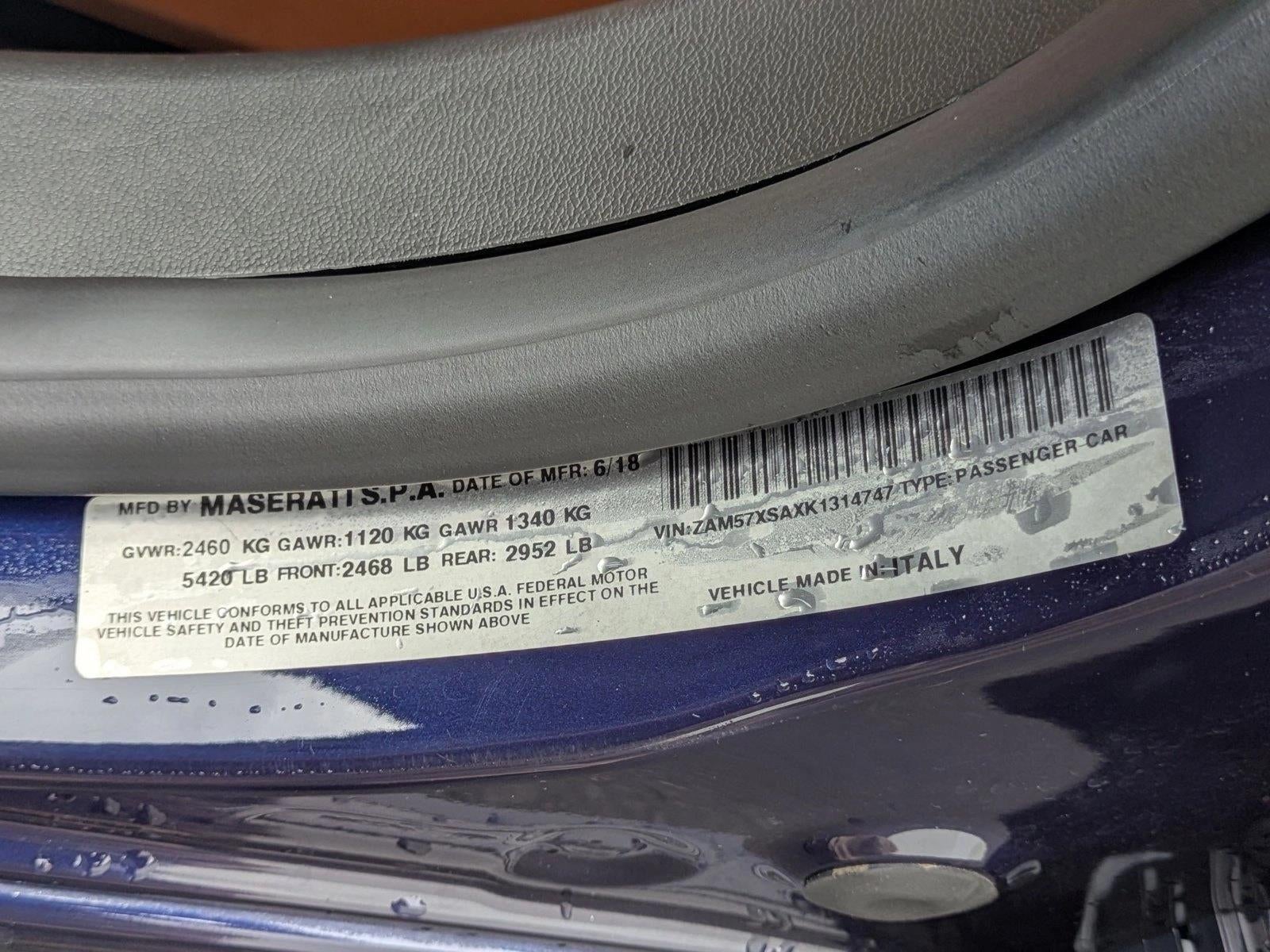 2019 Maserati Ghibli 3.0L