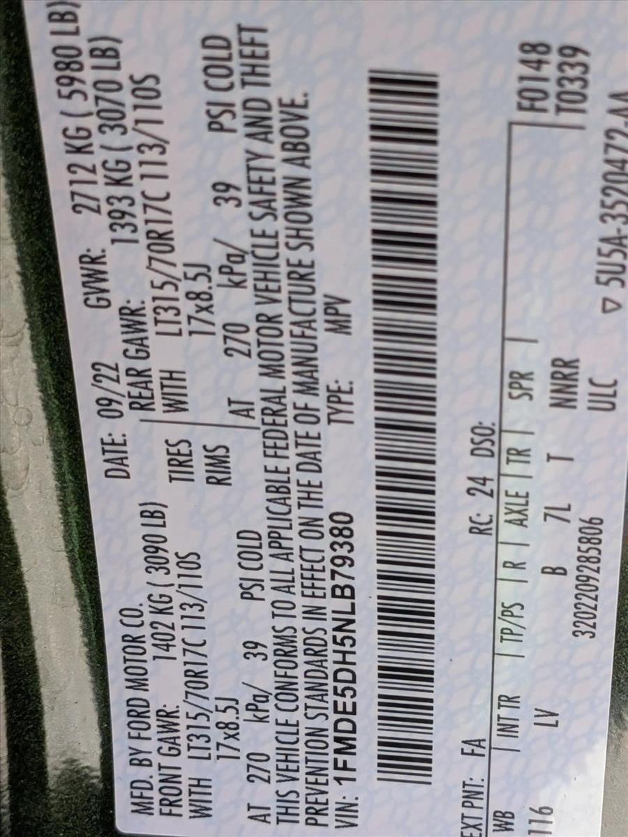 2022 Ford Bronco Base 4 Door Advanced 4x4