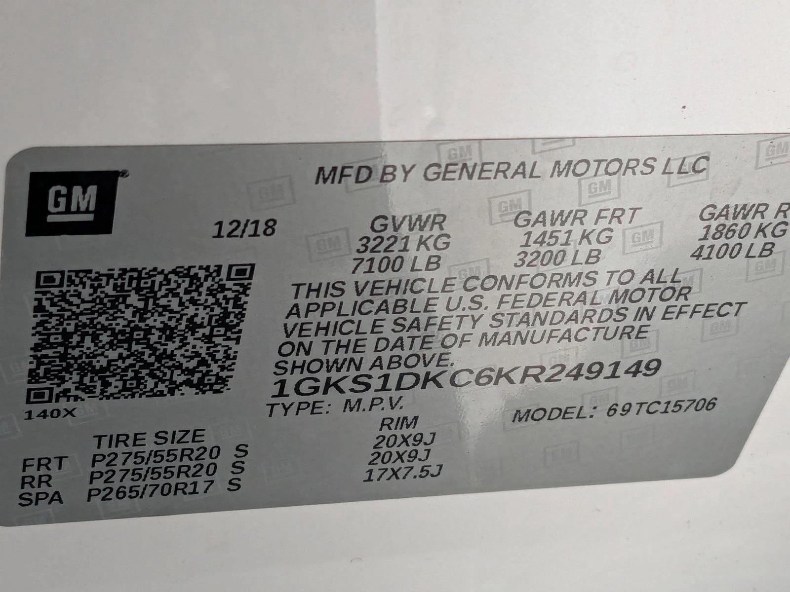 2019 GMC Yukon 2WD 4dr SLT Standard Edition