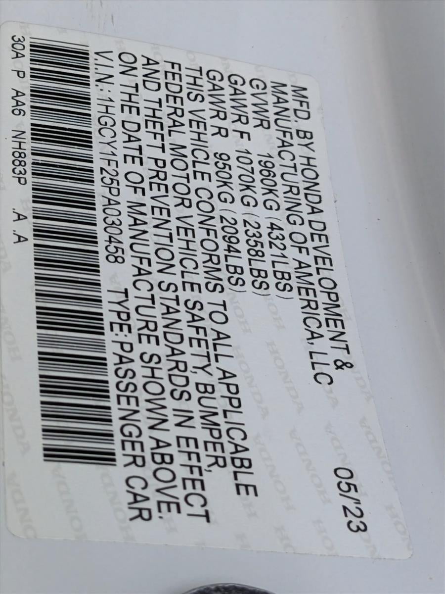 2023 Honda Accord Sedan LX CVT