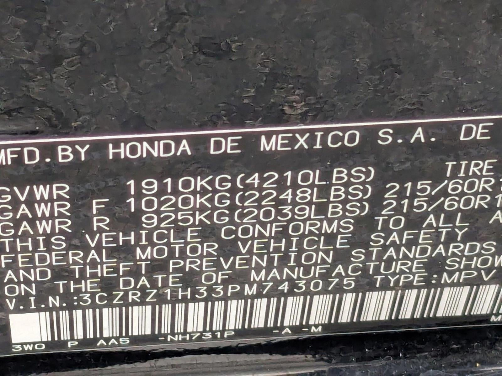 2023 Honda HR-V LX 2WD CVT