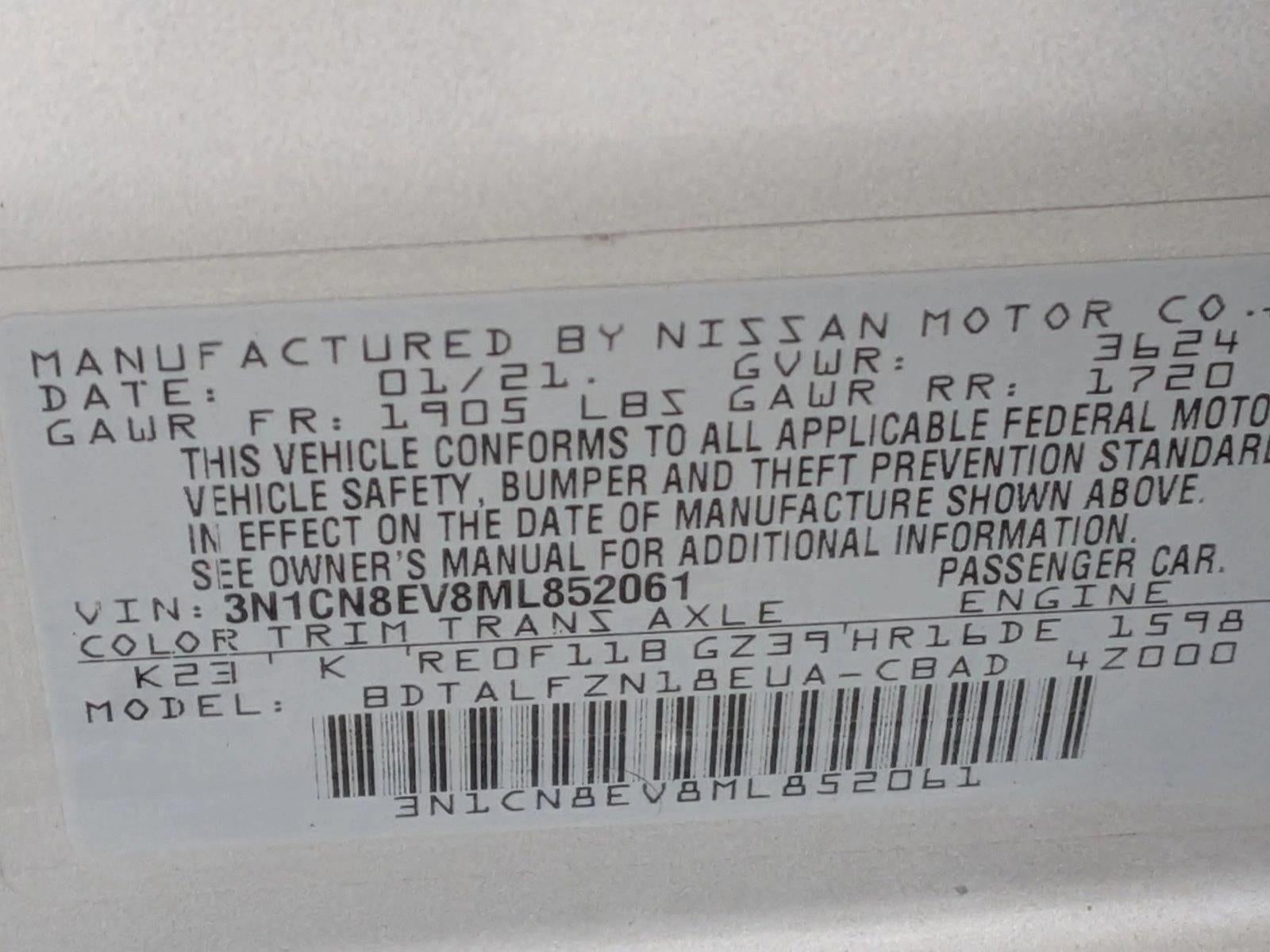 2021 Nissan Versa SV CVT