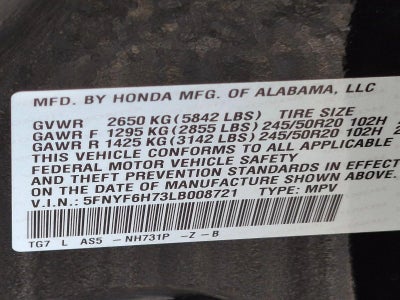 2020 Honda Pilot Black Edition AWD