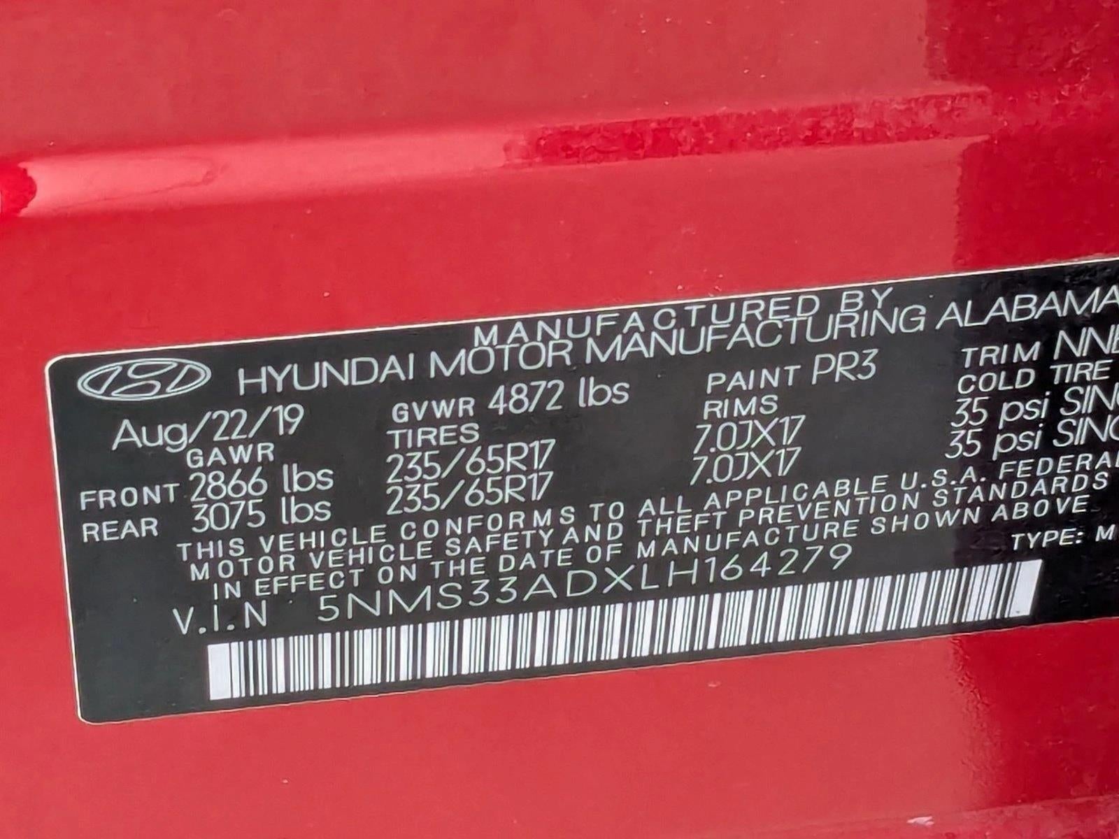 2020 Hyundai SANTA FE SEL 2.4L Auto FWD