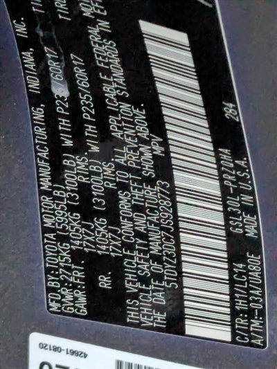 2018 Toyota Sienna XLE FWD 8-Passenger (Natl)