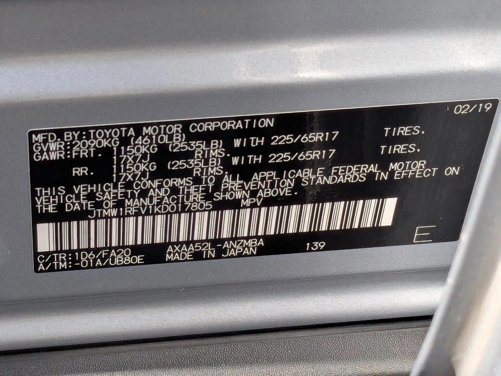 2019 Toyota RAV4 XLE FWD (GS)